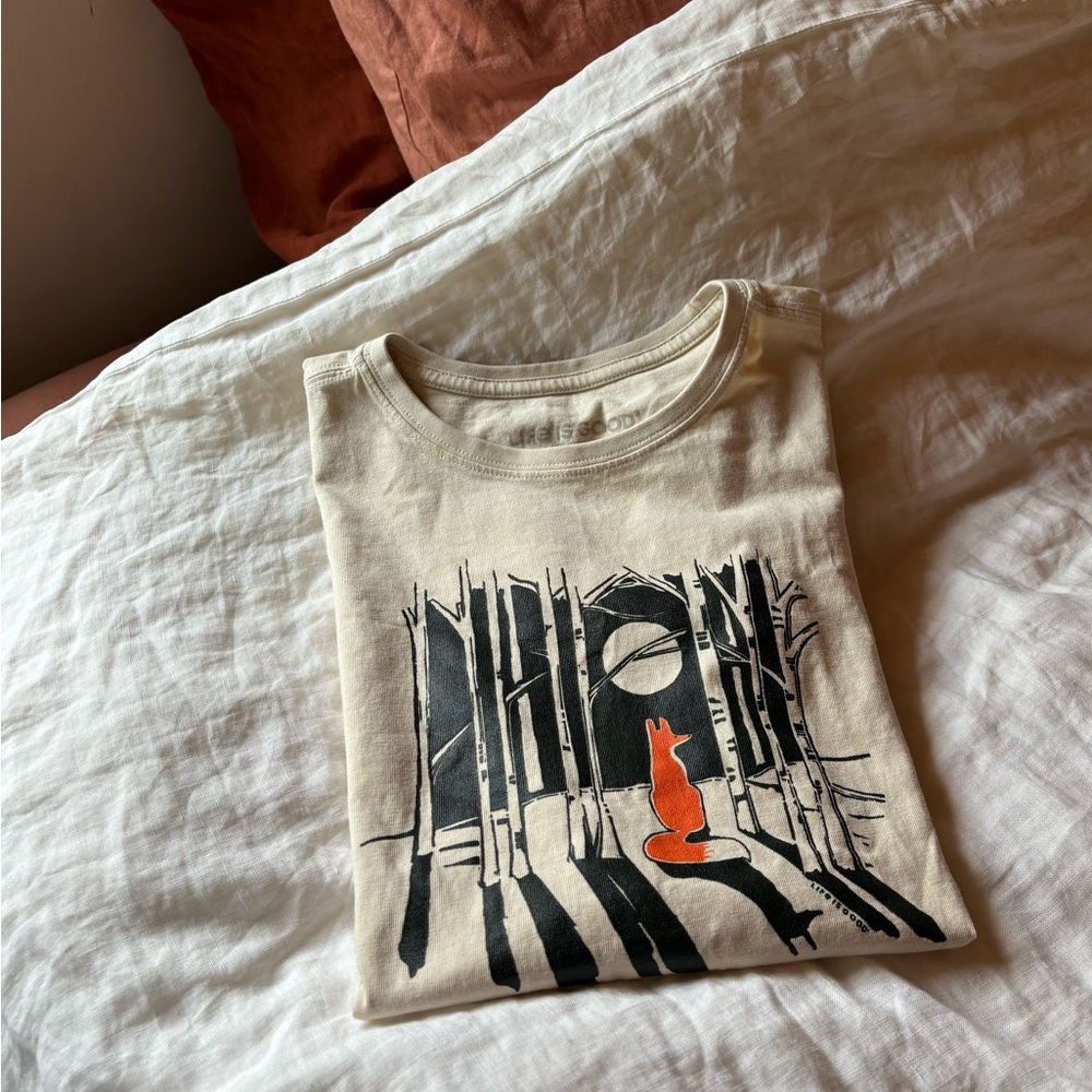 Life is Good Cotton Fox Short Sleeve T Shirt